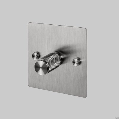 Светодиодный диммер Cross 1G 120 Вт, сталь, серебристый, британский стандарт