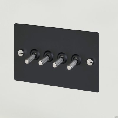 Cross 4G Quadruple Switch, сталь, черный с серебристым, британский стандарт