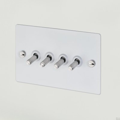 Cross 4G Quadruple Switch, сталь, белый с серебристым, британский стандарт