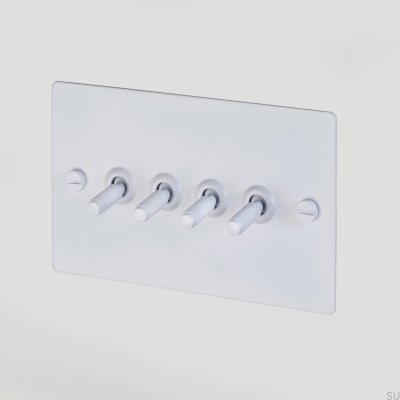 Cross 4G Quadruple Switch, сталь, белый, британский стандарт