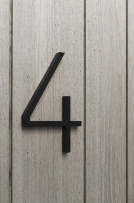 Номер дома большой № 4 Алюминий