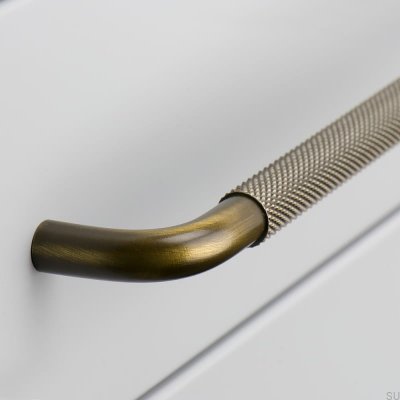 Ручка мебельная удлиненная Helix 608 Античная бронза