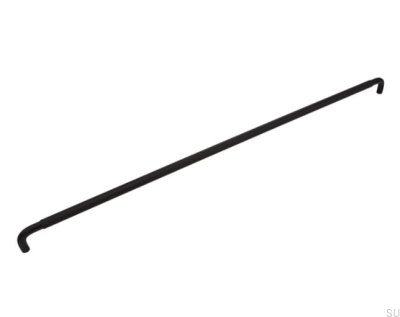Ручка мебельная продолговатая Helix 608, алюминий, черный матовый
