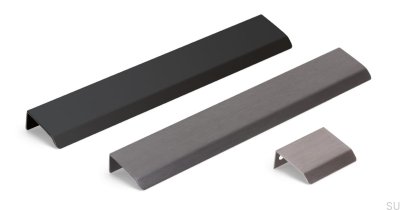 Мебельная ручка Curve 32 edge, матовое серебро