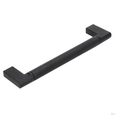 Ручка мебельная продолговатая 2457 128 Metal Black Mat