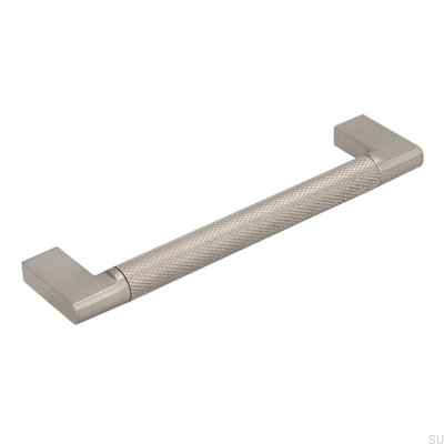 Ручка мебельная продолговатая 2457 128 Silver Brushed