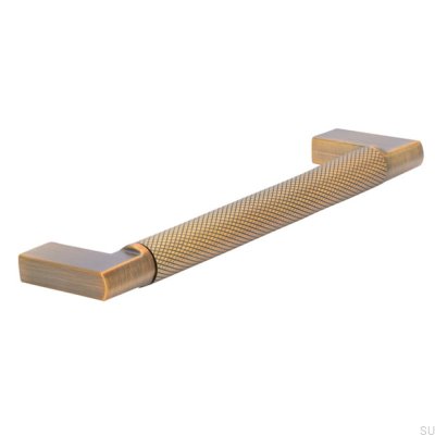 Ручка мебельная продолговатая 2457 128 Antique Gold Brushed
