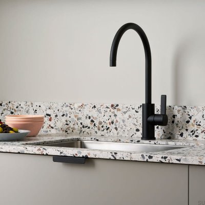 Мебельная ручка Hide 120 Edge, металл, черная