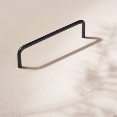 Удлиненная мебельная ручка Thread 128 Metal Black