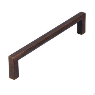 Ручка мебельная продолговатая 2108 128 Antique Gold Brushed