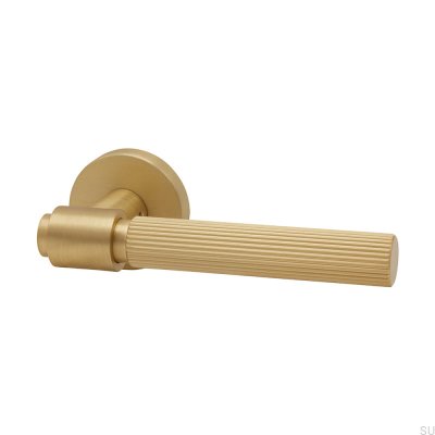 Дверная ручка Helix Stripe 200 Brushed Gold Scandinavian Standard