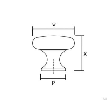 Ручка мебельная Stamp Black 40 Copper