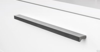 Мебельная ручка Angle 200, алюминий, металлик, серый