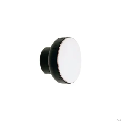 Ручка мебельная Simple Black 40 Wooden Enamel White