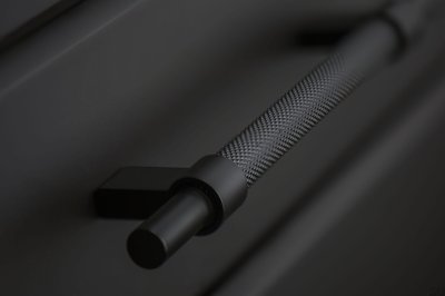 Ручка мебельная продольная Шаг 192 Алюминий Черный