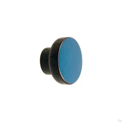 Ручка мебельная Simple Black 40 Wooden Enamel Cool Blue