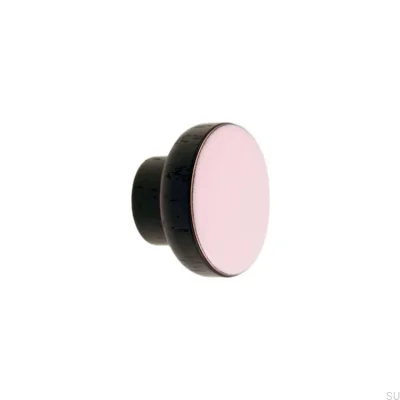 Ручка мебельная Simple Black 40 Wooden Enamel Light Pink