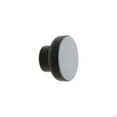 Ручка мебельная Simple Black 40 Wooden Enamel Light Grey