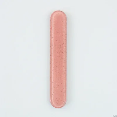 Ручка мебельная Round 128, стекло, розовый