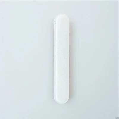 Ручка мебельная Round 128, стекло, белый