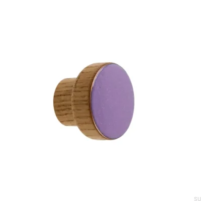 Ручка мебельная Простая, Деревянная, Эмалированная, Фиолетовая, Масло, Бесцветная, Полуматовая