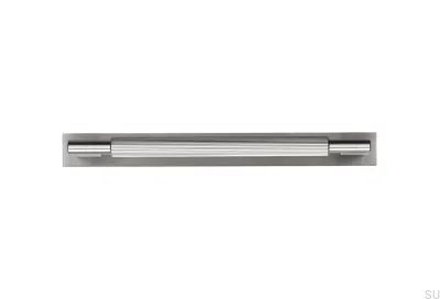 Ручка мебельная продольная с шайбой Arpa Plate 320, Алюминий, Серебро, Матовый