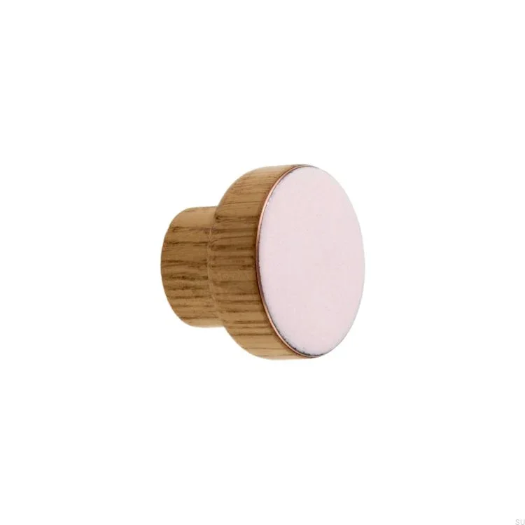 Galki do mebli SIMPLE emaliowane 3 cm - jasny rozowy.webp