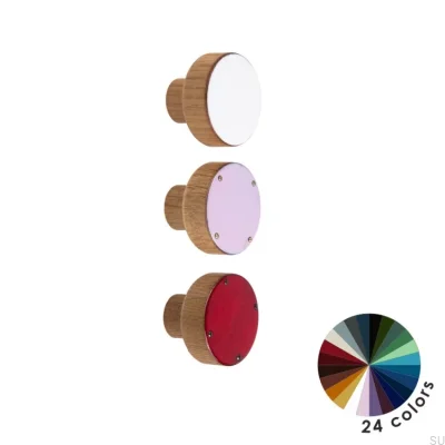 Ручка мебельная Простая Деревянная Эмалированная Мята Бесцветная Полуматовое масло