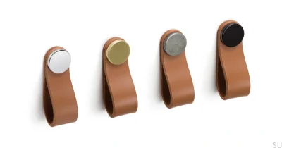 Мебельная ручка Flexa 70 Leather Beige with Silver