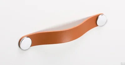 Мебельная ручка Flexa 160 Leather Beige with Silver