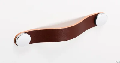 Мебельная ручка Flexa 160 Leather Brown with Silver