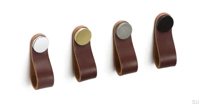 Мебельная ручка Flexa 70 Leather Brown with Black