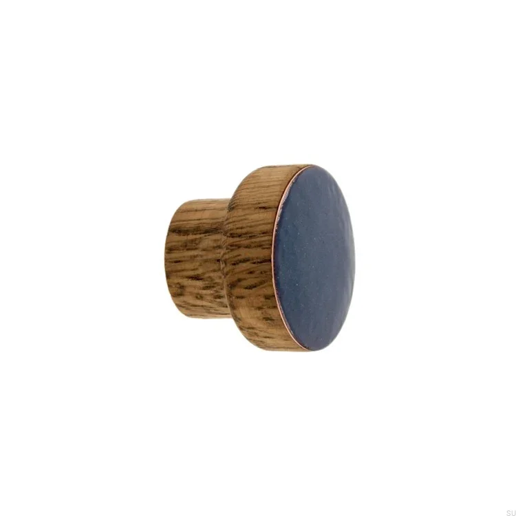 Galki do mebli SIMPLE emaliowane 3 cm - olej przyciemniajacy - szaro-niebieski.webp