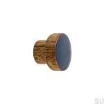 Galki do mebli SIMPLE emaliowane 3 cm - olej przyciemniajacy - szaro-niebieski.webp