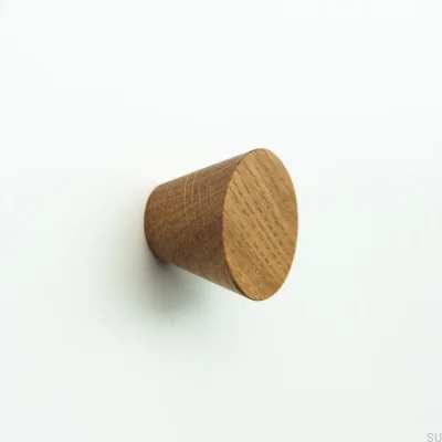 Ручка мебельная Basic Cone Wooden Oak 20 - 40 - бесцветная полуматовая
