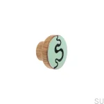 Gałki do mebli ALFABET - przykładowa gałka miętowa olej naturalny kopia.webp