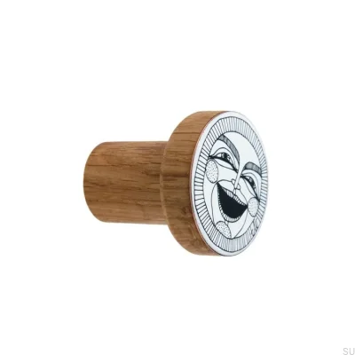 Настенная вешалка Faces, Дуб, Эмаль - Бесцветное полуматовое масло