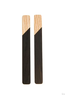 Ручка мебельная удлиненная Just Two 128 Wooden Dark Brown - Oil Бесцветный Полуматовый