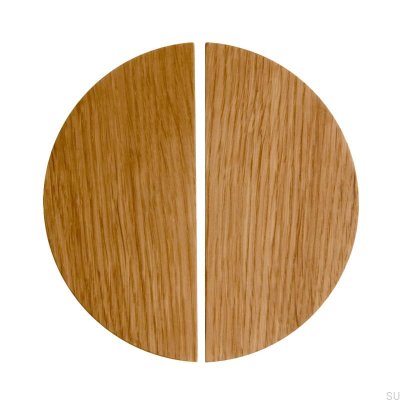Ручка мебельная базовая Semicircular 43 Wooden Oak - бесцветная полуматовая