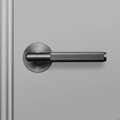 Дверная ручка Linear Fixed 57 из стали с покрытием из оружейного металла