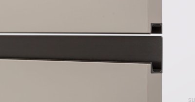 Ручка мебельная кромка Jey2 297 Алюминий Черный Мат