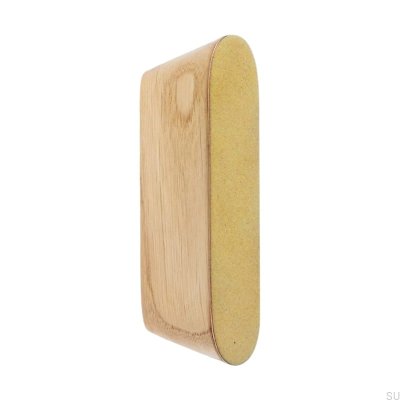 Мебельная ручка Меланж Соло 60 Эмаль Желто-Масло Бесцветная Полуматовая