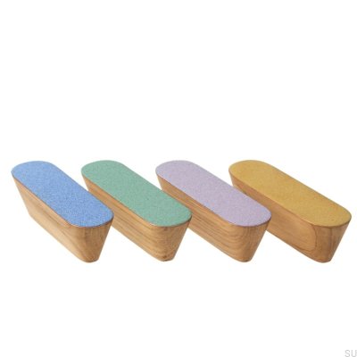 Ручка мебельная Меланж Соло 60 Эмаль Сине-Масло Бесцветная Полуматовая