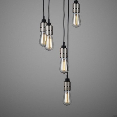 Люстра без плафонов 6.0 Hooked 2.6 м Steel Silver