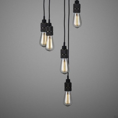 Люстра без плафонов 6.0 Hooked 2.6 м Латунь Жженая бронза