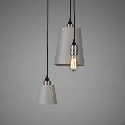 Люстра с абажурами 3.0 Hooked 2 м Стальной серый с серебром