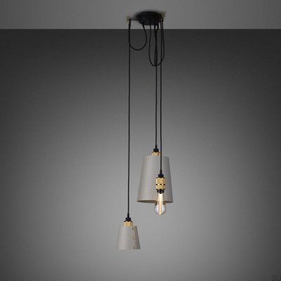 Люстра с абажурами 3.0 Hooked 2 м стально-серый с латунью