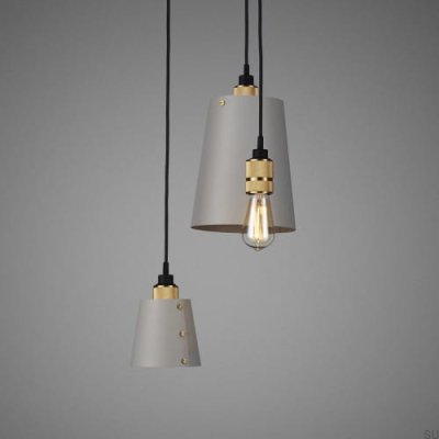 Люстра с абажурами 3.0 Hooked 2 м стально-серый с латунью