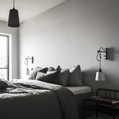 Настенный светильник Hooked Cross S, стальной серый с латунью