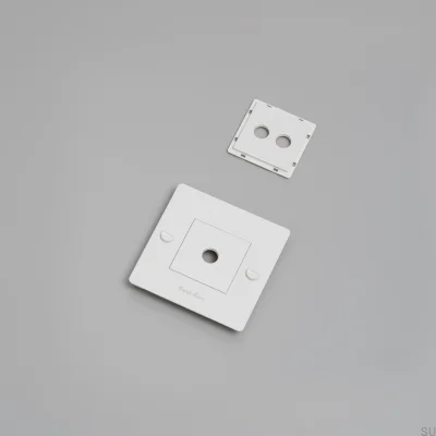 Рамка с логотипом, пластина 1G, сталь, белый, европейский стандарт